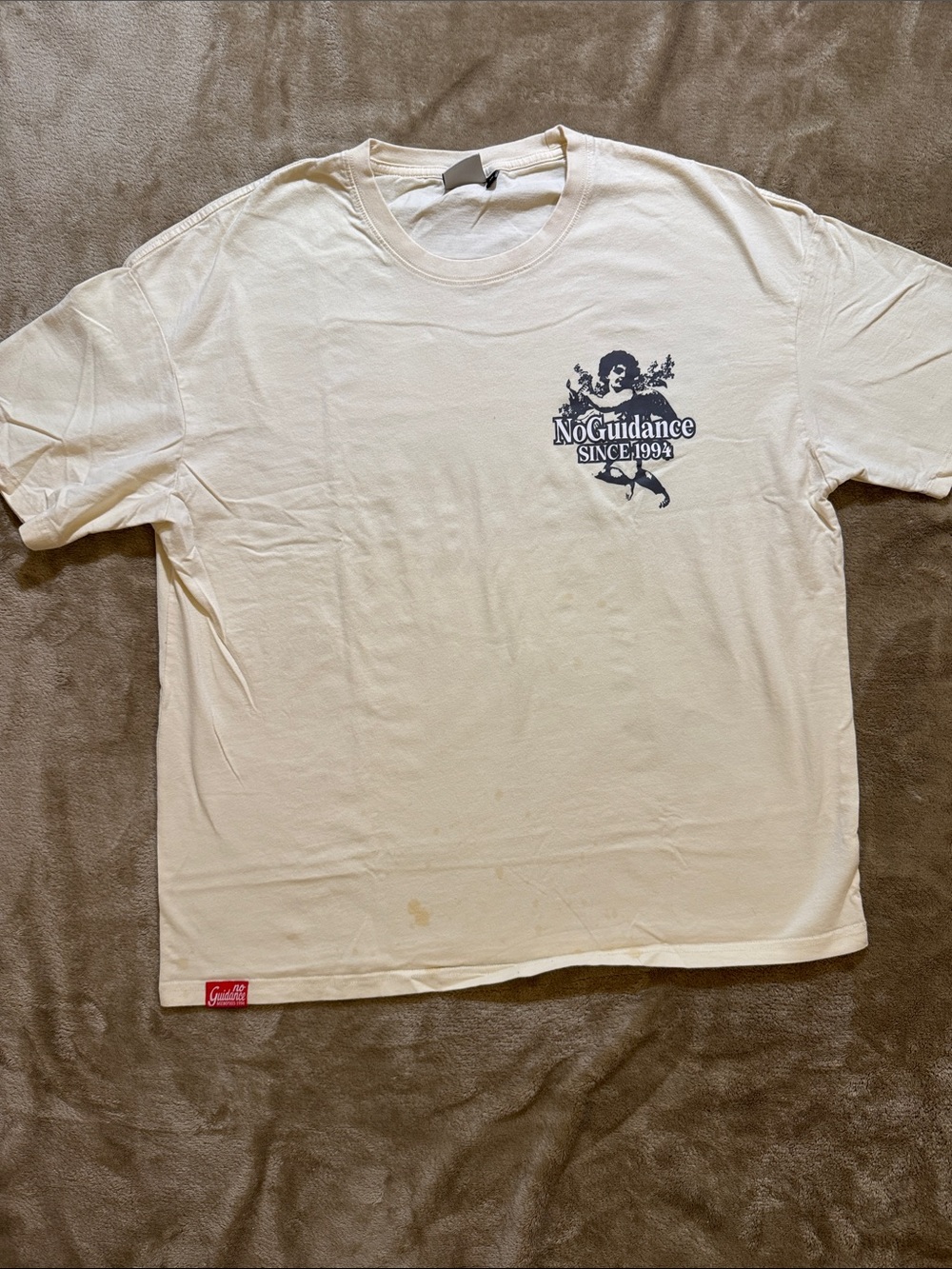 No Guidance Cream Short Sleeve Tee